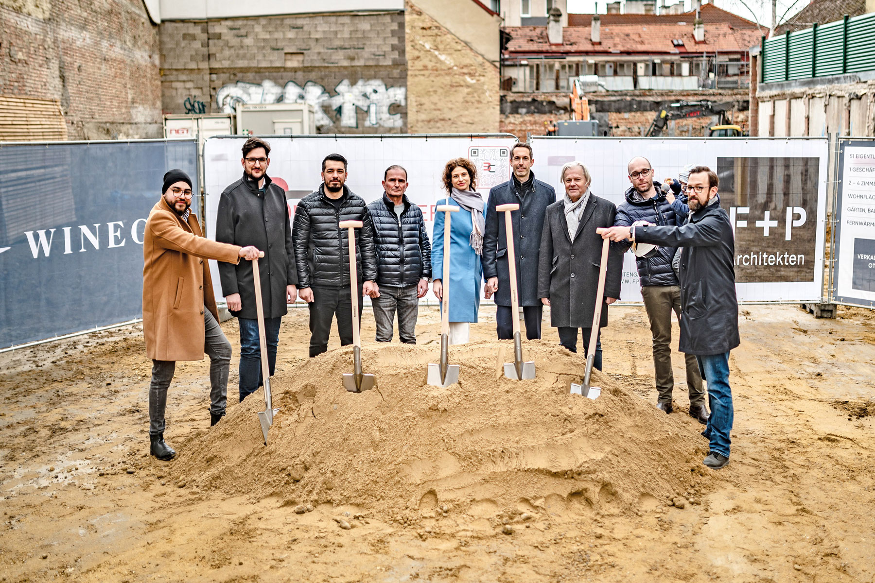 Spatenstich für unseren Neubau in Ottakring F+P ARCHITEKTEN
